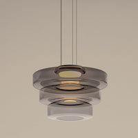 Moderne Glas-Hängeleuchte im Bauhaus-Stil - AuroraSphere