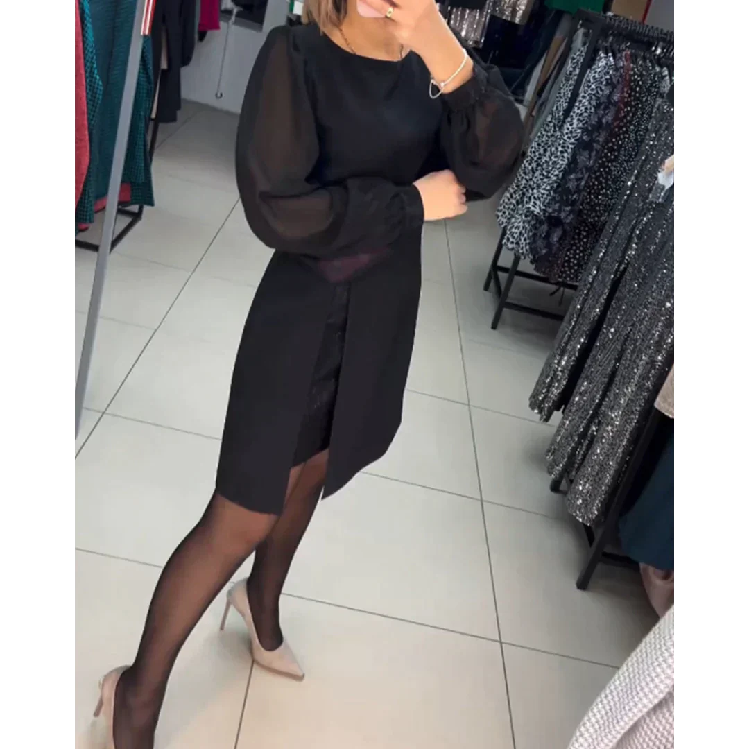 Klassisches Kleid mit langen Ärmeln – Isabelle