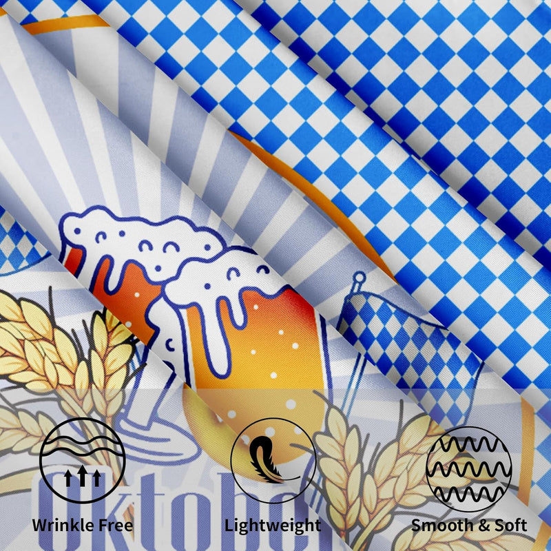 Runde Tischdecke Polyester (152 cm & 178 cm) – WiesnTisch Oktoberfest 2025