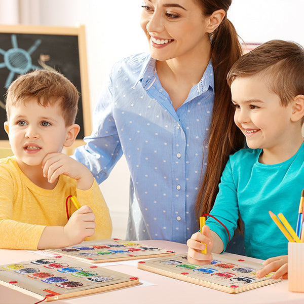 Magnetisches Lerndoolhof für Farben- und Zahlenlernen – MazeMagic