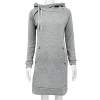 Kapuzen-Sweatkleid mit Taschen – Isabella