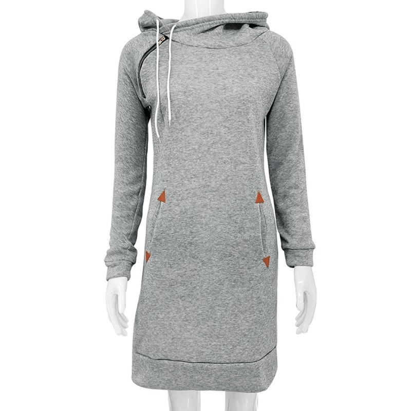 Kapuzen-Sweatkleid mit Taschen – Isabella