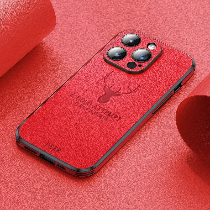 Luxe Hirschleder iPhone Hülle - Veltro