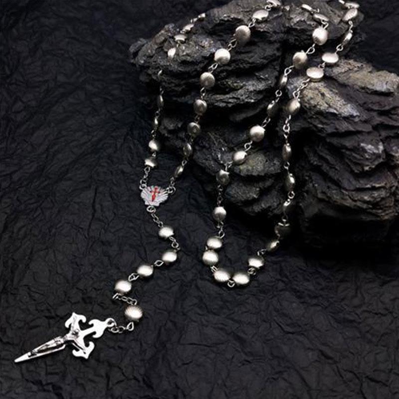 Herzförmige Rosenkranz-Halskette mit Katzenaugensteinen – Elara