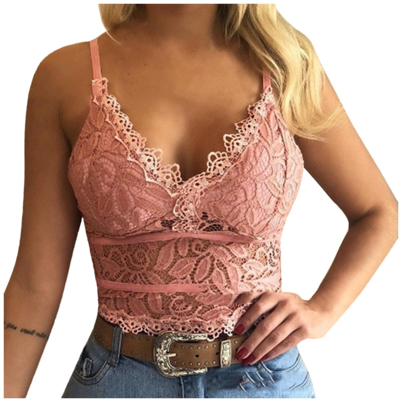 Damen Spitze Top mit Spaghettiträgern – Lina