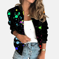Damen Retro Bomberjacke mit Print – Zoë