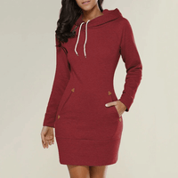 Kapuzen-Sweatkleid mit Taschen – Isabella