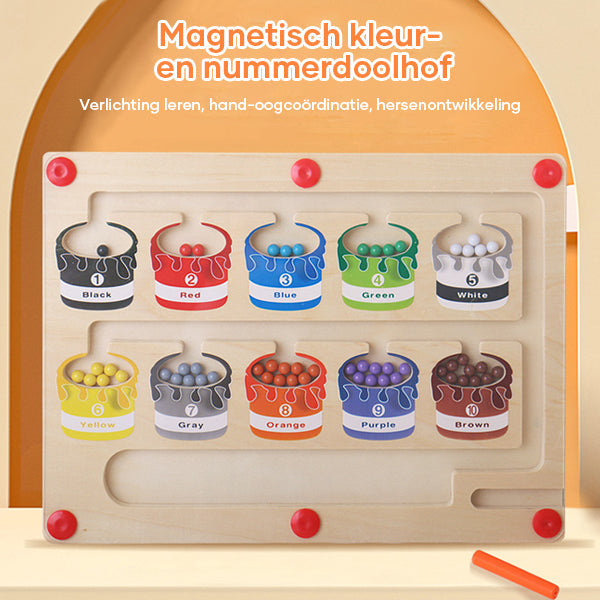 Magnetisches Lerndoolhof für Farben- und Zahlenlernen – MazeMagic