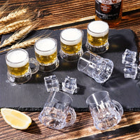 Transparente Mini-Bierkrüge 2er-Set (je 12 Stück) – MiniKrugSet Oktoberfest 2025