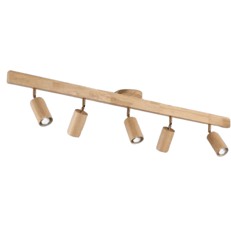 Verstellbare Deckenstrahler aus Holz – EcoLux