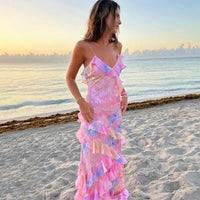 Buntes Sommerkleid mit Verspielten Rüschen – Lucia