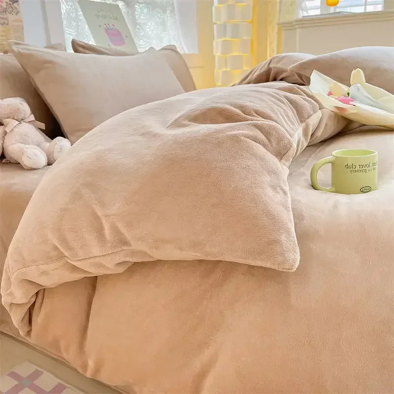 Verdicktes Flanell-Fleece-Bettbezug - CozyCover