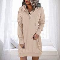 Minimalistische Long Damen Hoodie – Valeria