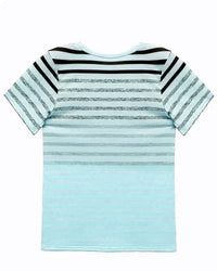 Gestreiftes Damen T-Shirt mit Rundhalsausschnitt & Farbverlauf – Melia