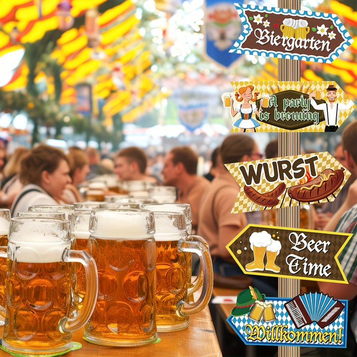 Oktoberfest Party-Dekoschilder 3 Sets (je 10 Stück) – WiesnSchilderSet Oktoberfest 2025