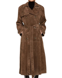 Damen-Wintermantel aus Kunstwildleder – Sorina