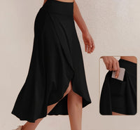 Sportlicher Rock mit hoher Taille und asymmetrischem Schnitt – Alexia