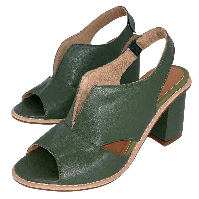 Damen Ledersandalen mit Absatz & Komfortfußbett – Selina