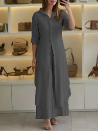 Zweiteiliges Damen Sommer Set aus Leinen – Amaya