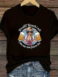 Damen Plus Size Kurzarm T-Shirt – Liesl Oktoberfest 2025