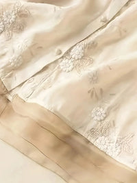Bestickte Blumenbluse | Eliza | Knopfverschluss | Modisch