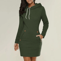Kapuzen-Sweatkleid mit Taschen – Isabella