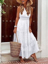 Luftiges Boho Sommerkleid im Ibiza-Stil mit V-Ausschnitt – Niva