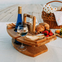 Tragbarer Holz-Picknick-Weintisch – WineNest