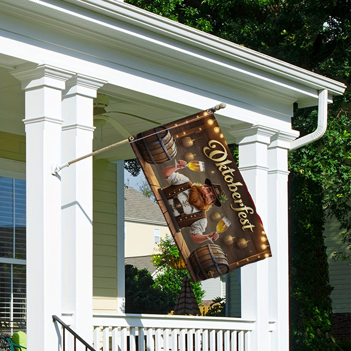 Oktoberfest Gartenflagge – BierFest Mann Oktoberfest 2025