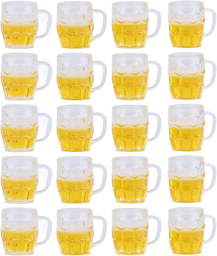 Mini Bierkrüge (12er-Set, Harz) – DekoProst Oktoberfest 2025