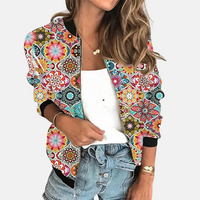 Damen Retro Bomberjacke mit Print – Zoë