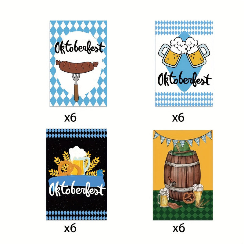 Oktoberfest Flaschenetiketten 3 Sets (je 24 Stück) – BierLabelSet Oktoberfest 2025