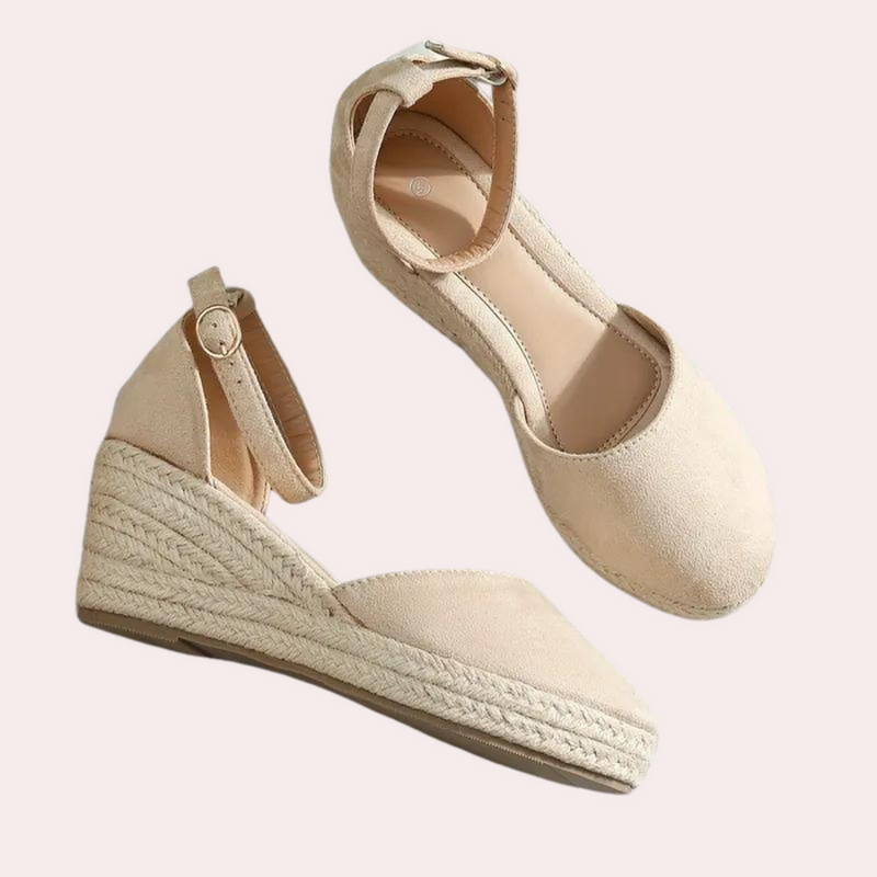 Bequeme Damen-Wedges mit Verstellbarem Riemen & Keilabsatz – Alina