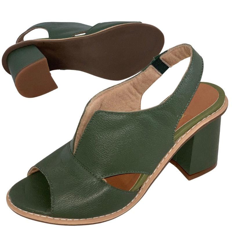 Damen Ledersandalen mit Absatz & Komfortfußbett – Selina