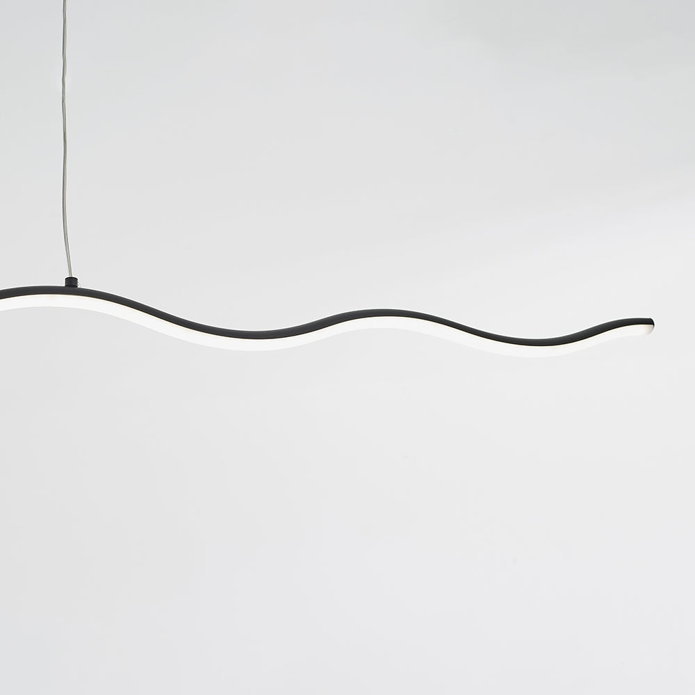 LED-Pendelleuchte mit modernem Wellenlinien-Design – WaveGlow