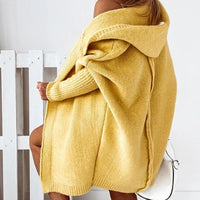 Herbstlicher Damen Kapuzen-Cardigan – Noelia