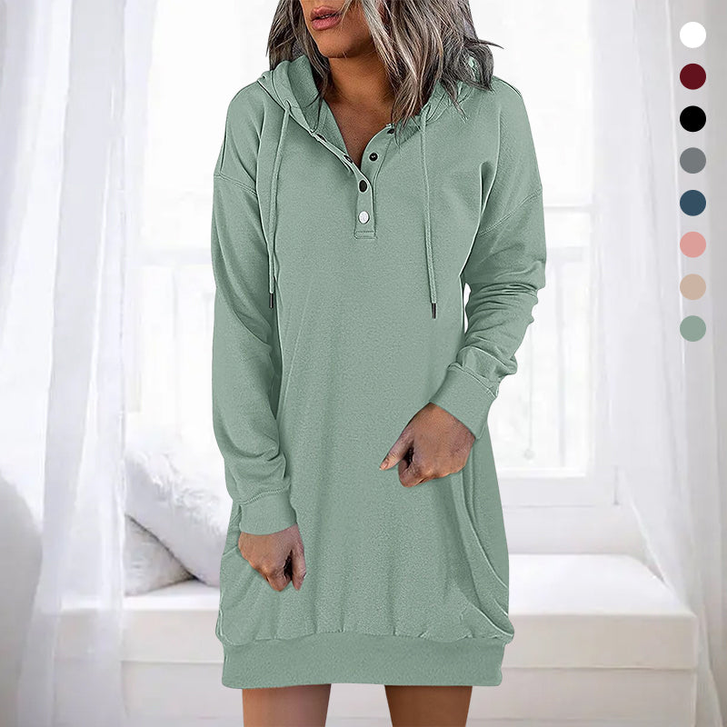 Minimalistische Long Damen Hoodie – Valeria