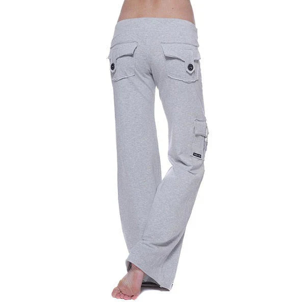 Damen Bootcut Cargo Hose mit Taschen – Isabella