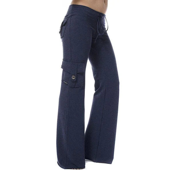 Damen Bootcut Cargo Hose mit Taschen – Isabella