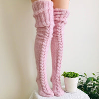 Damen Überknie-Stricksocken – Aurora