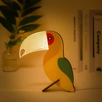 Holztier-Tischlampe - WildGlow
