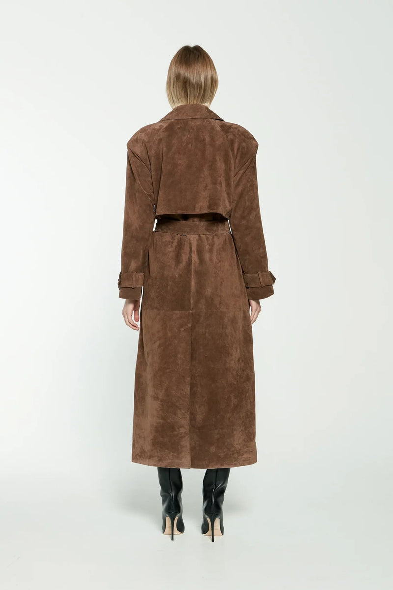 Damen-Wintermantel aus Kunstwildleder – Sorina