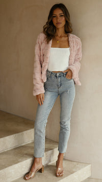 Luxuriöse Damen-Crop-Jacke – Veloura