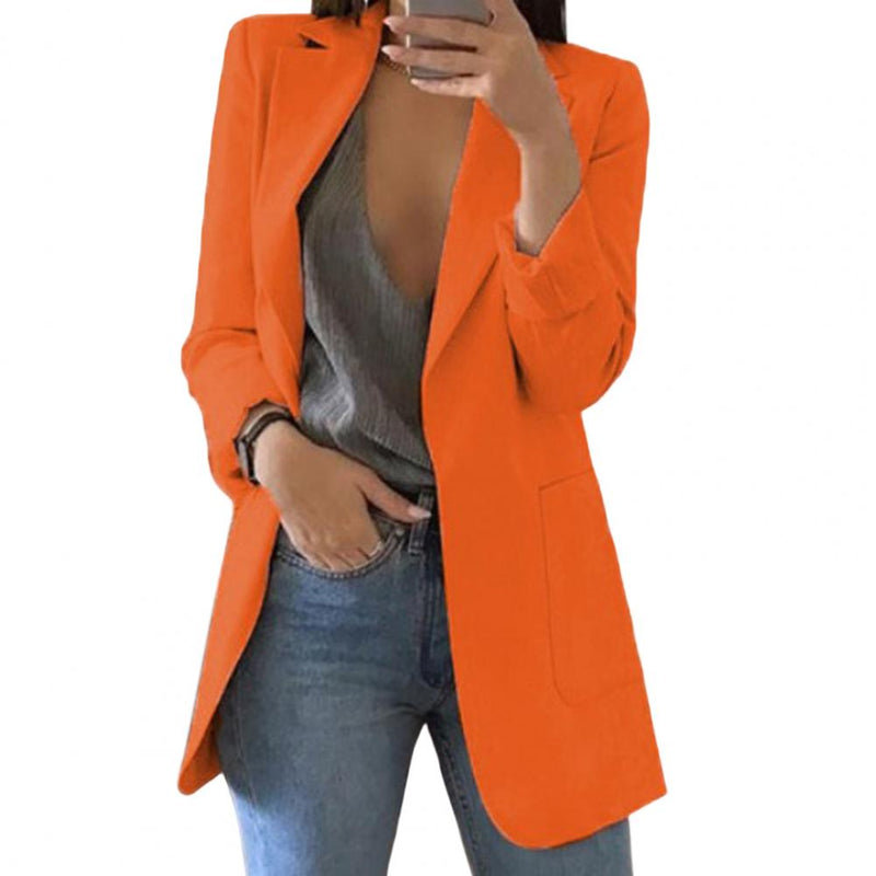 Herbstlicher Damenblazer – Marita in Kürbisorange
