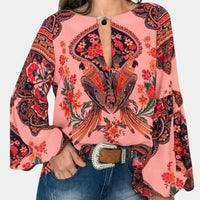 Luftige Damen Sommerbluse mit Blumenprint – Isabelle