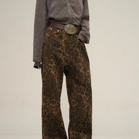Trendy Leopard Print Jeans - Layla