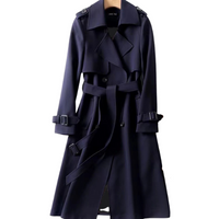 Eleganter Damen-Trenchcoat mit Doppelknöpfen – Celina