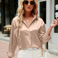 Satiniert elegante Damenbluse – Mireille