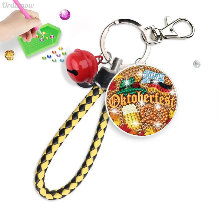 DIY Diamond Painting Schlüsselanhänger – GlitzerHerz Oktoberfest 2025