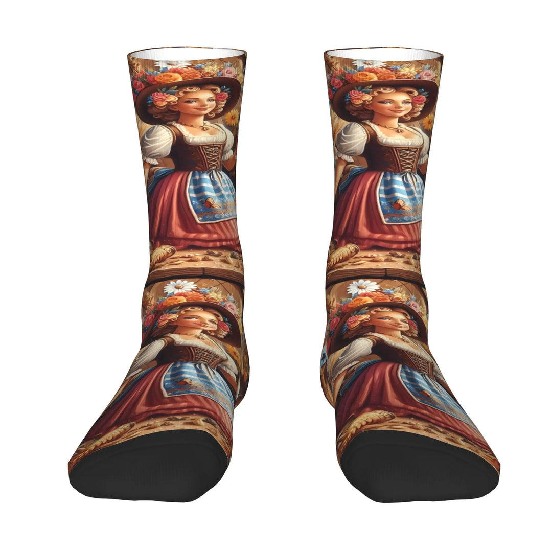 Socken mit Dirndl-Print (2er-Set) – TrachtenSocken Oktoberfest 2025